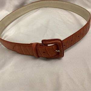 Perry Ellis Men Textured Camel Leather Belt Size40 medium